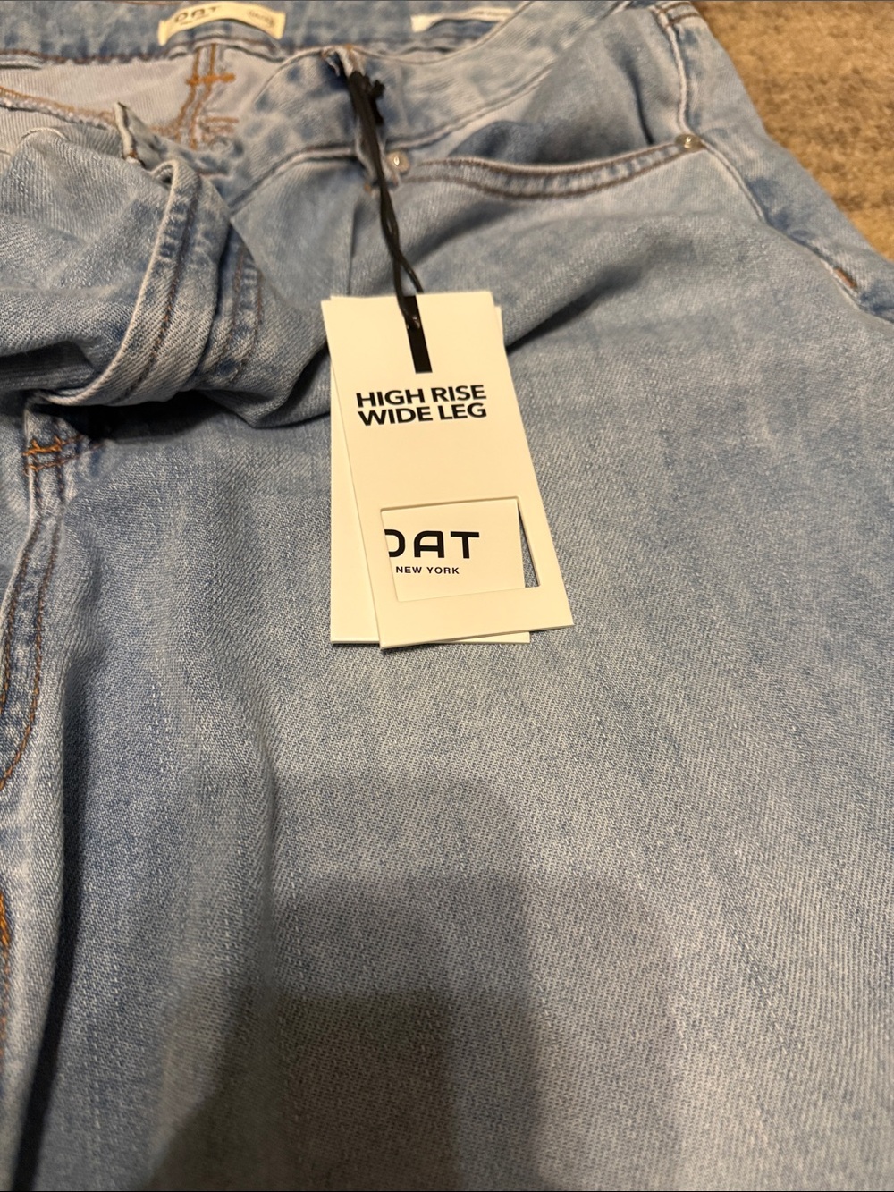 OAT Light Wash Wide Leg Women’s Jeans - Cloud Luxe Denim - Picture 4 of 7